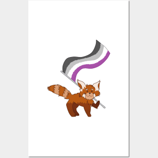Red Panda Asexual Pride Posters and Art